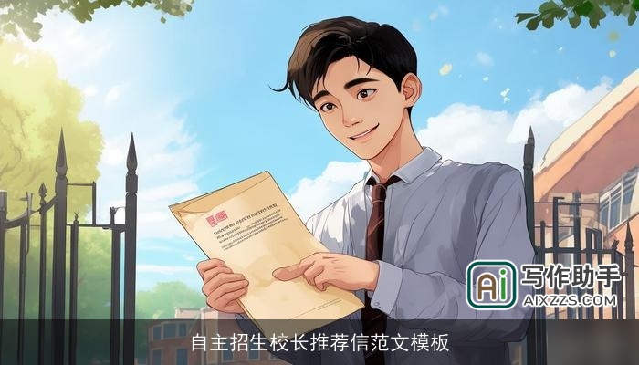 自主招生校长推荐信范文模板