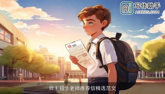 自主招生老师推荐信精选范文