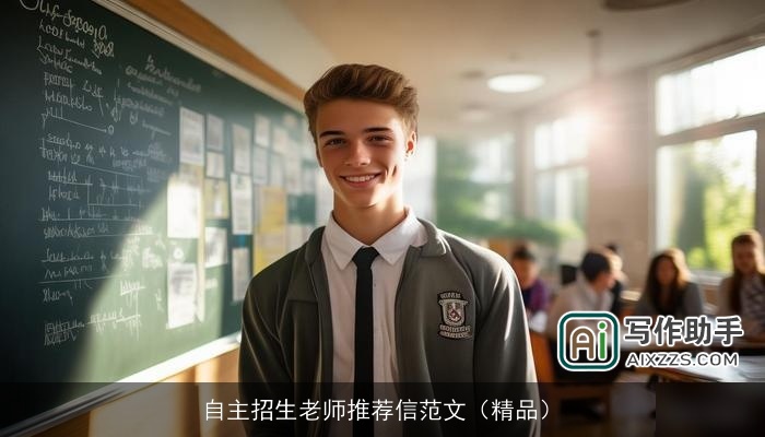 自主招生老师推荐信范文（精品）