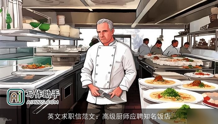英文求职信范文：高级厨师应聘知名饭店