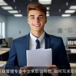 行政管理专业中文求职信写作_如何写求职信