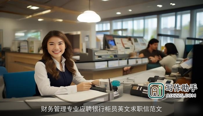 财务管理专业应聘银行柜员英文求职信范文