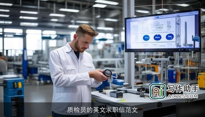 质检员的英文求职信范文