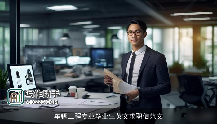 车辆工程专业毕业生英文求职信范文
