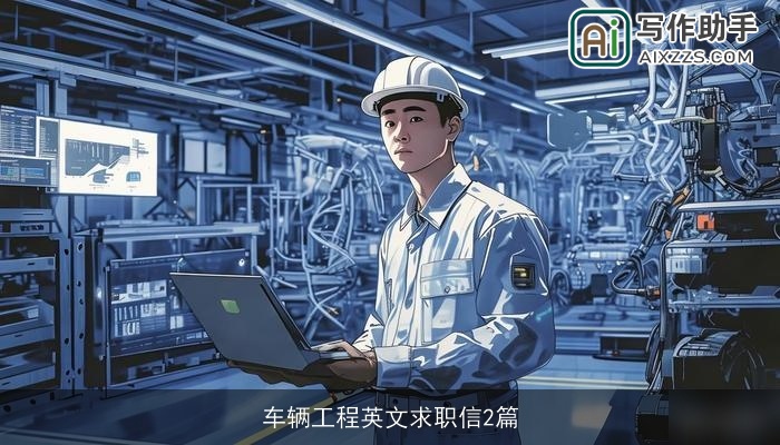 车辆工程英文求职信2篇