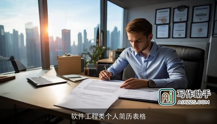 软件工程类个人简历表格
