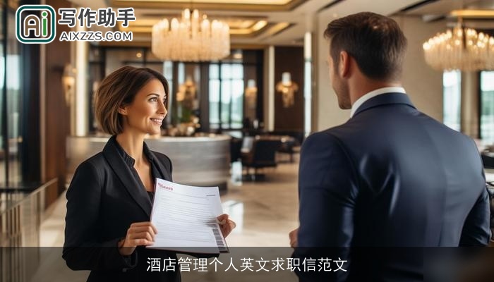 酒店管理个人英文求职信范文