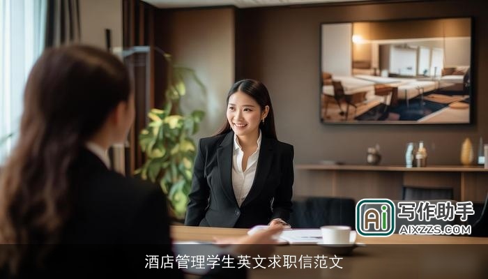 酒店管理学生英文求职信范文