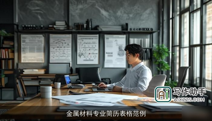 金属材料专业简历表格范例