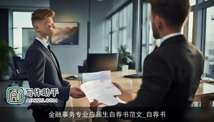 金融事务专业应届生自荐书范文_自荐书