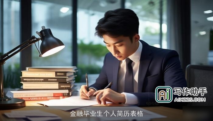 金融毕业生个人简历表格
