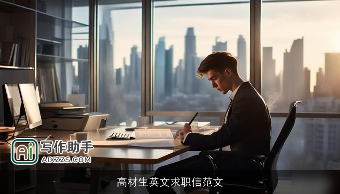 高材生英文求职信范文