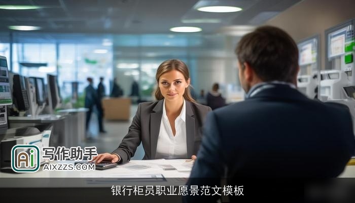 银行柜员职业愿景范文模板