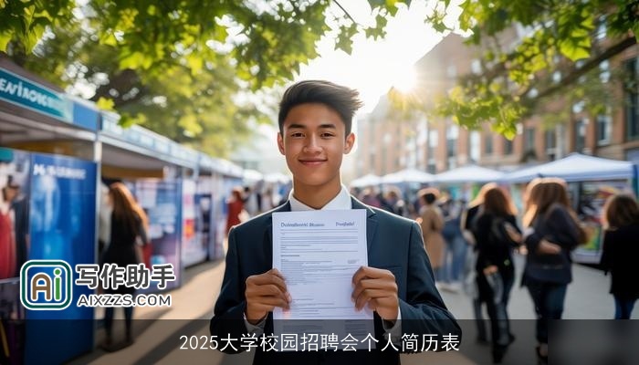 2025大学校园招聘会个人简历表
