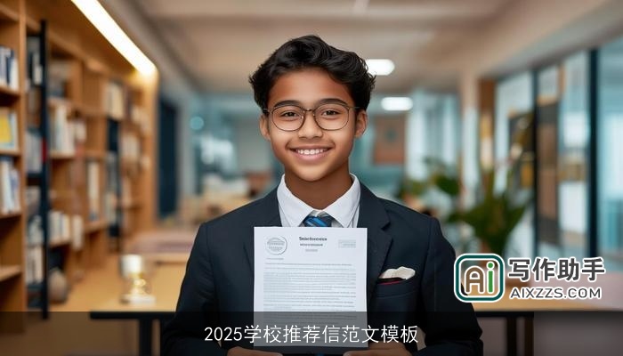 2025学校推荐信范文模板