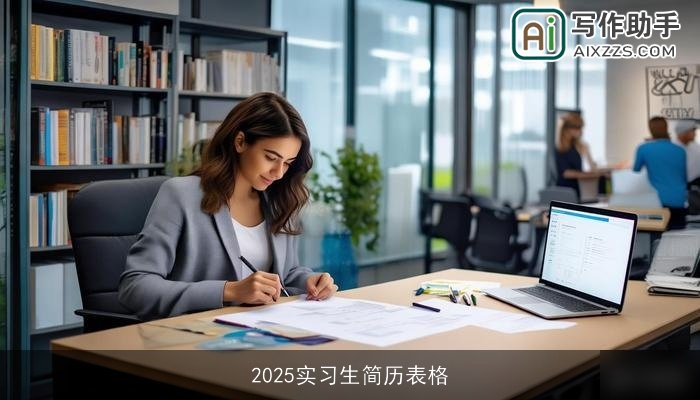 2025实习生简历表格