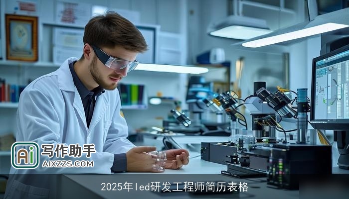 2025年led研发工程师简历表格