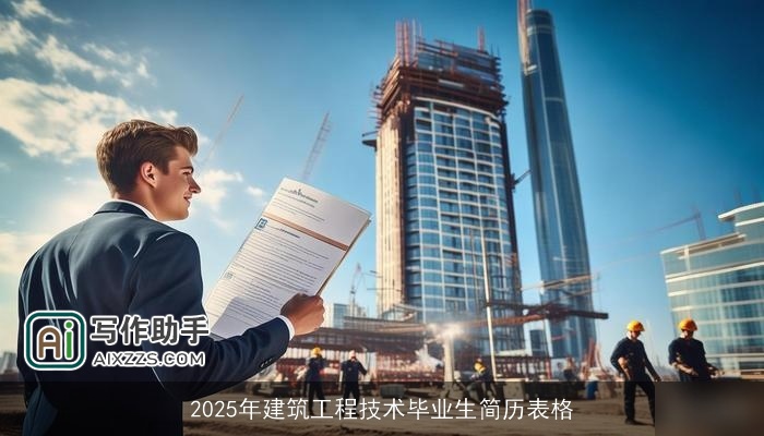 2025年建筑工程技术毕业生简历表格