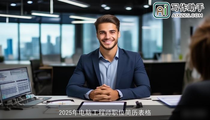 2025年电脑工程师职位简历表格