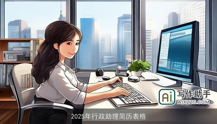 2025年行政助理简历表格
