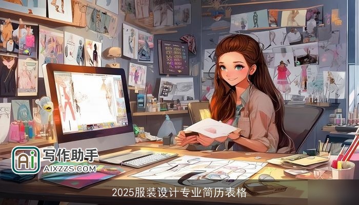 2025服装设计专业简历表格