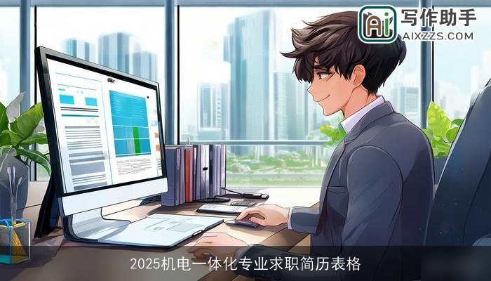 2025机电一体化专业求职简历表格