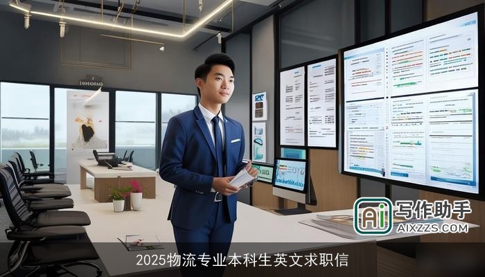 2025物流专业本科生英文求职信