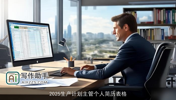 2025生产计划主管个人简历表格