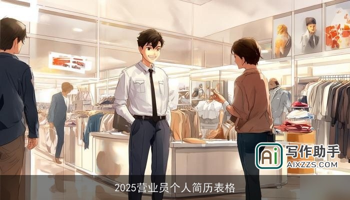 2025营业员个人简历表格