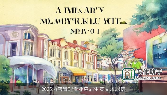 2025酒店管理专业应届生英文求职信
