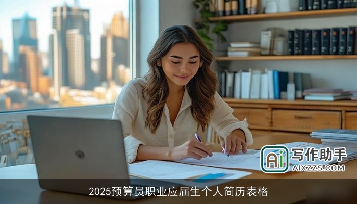 2025预算员职业应届生个人简历表格