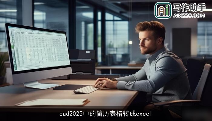 cad2025中的简历表格转成excel