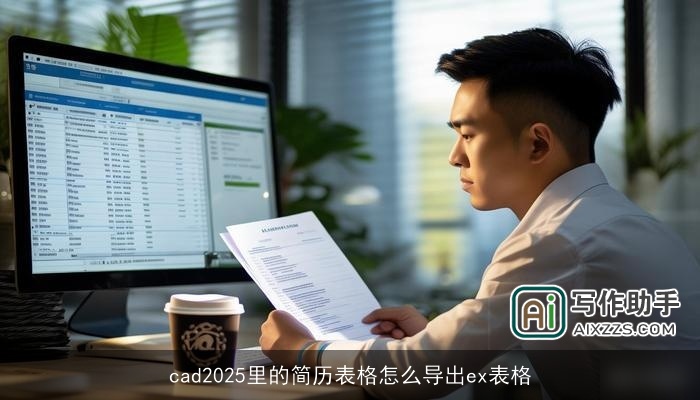 cad2025里的简历表格怎么导出ex表格