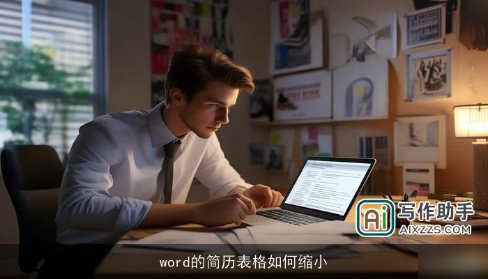 word的简历表格如何缩小