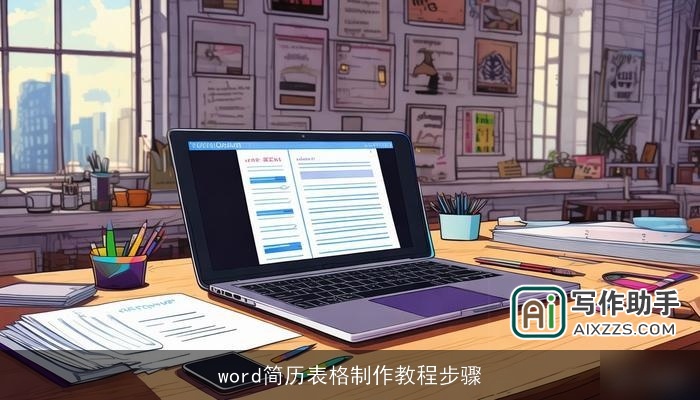 word简历表格制作教程步骤