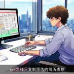 wps怎样只复制筛选的简历表格