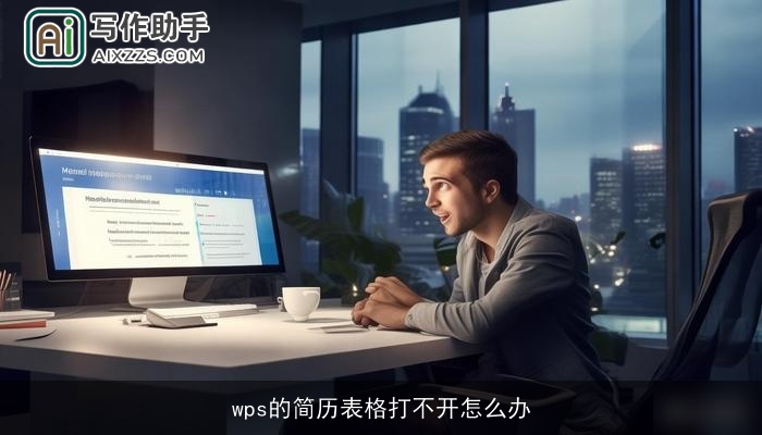 wps的简历表格打不开怎么办