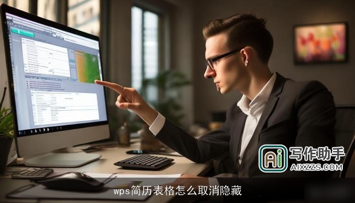wps简历表格怎么取消隐藏