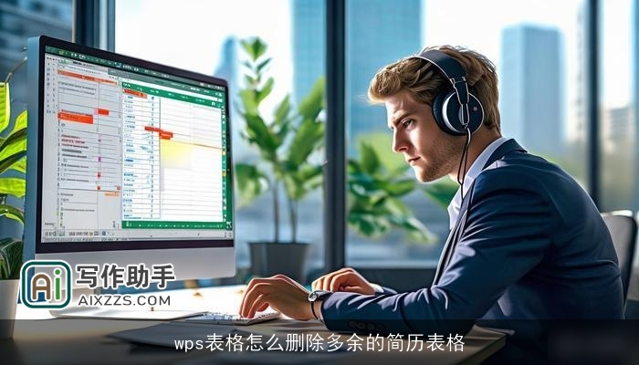 wps表格怎么删除多余的简历表格