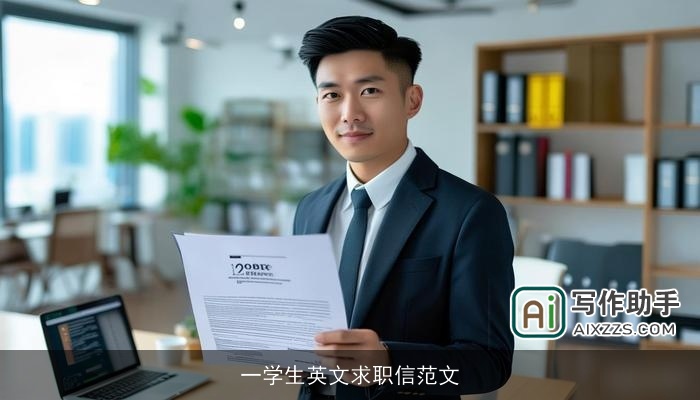 一学生英文求职信范文