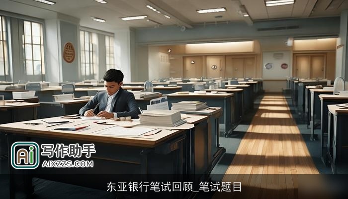 东亚银行笔试回顾_笔试题目