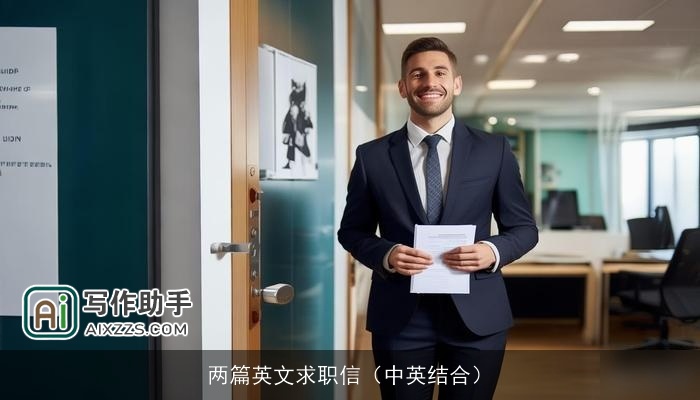 两篇英文求职信（中英结合）