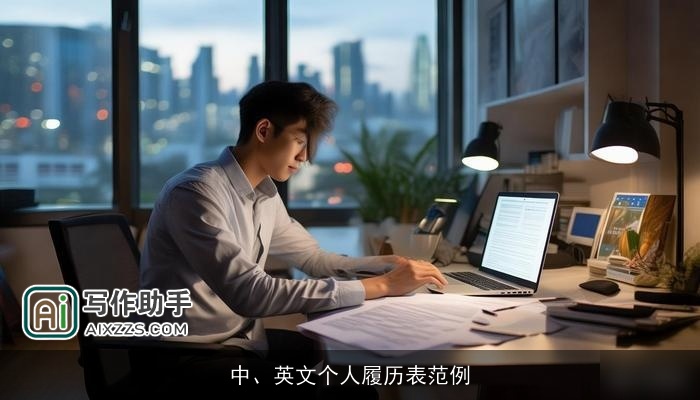 中、英文个人履历表范例