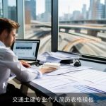 交通土建专业个人简历表格模板