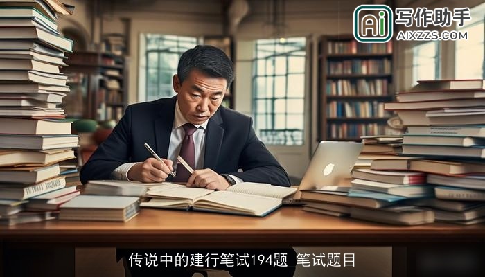 传说中的建行笔试194题_笔试题目