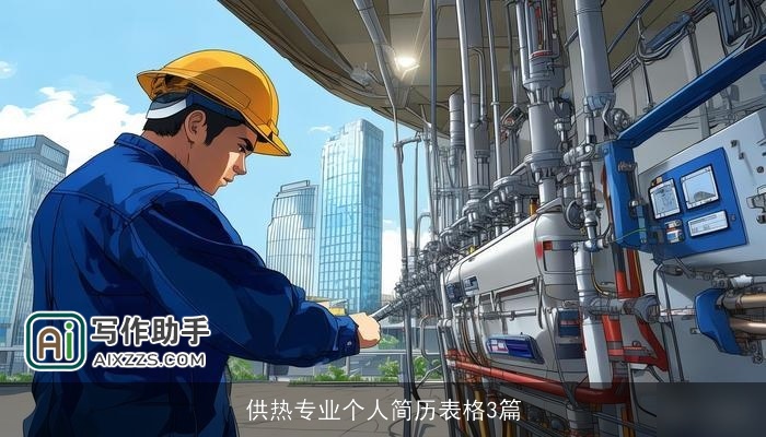 供热专业个人简历表格3篇