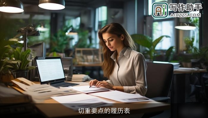 切重要点的履历表