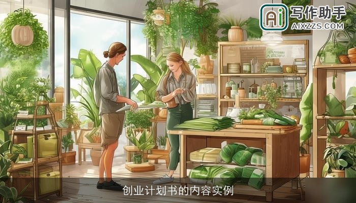 创业计划书的内容实例