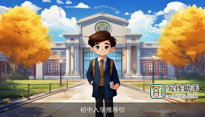 初中入学推荐信