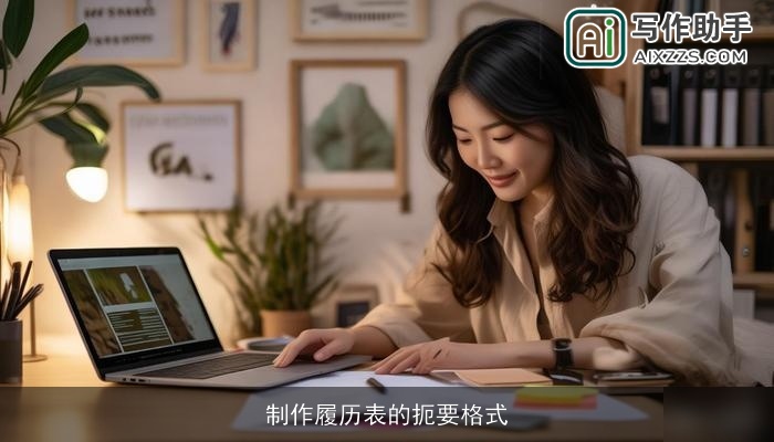 制作履历表的扼要格式